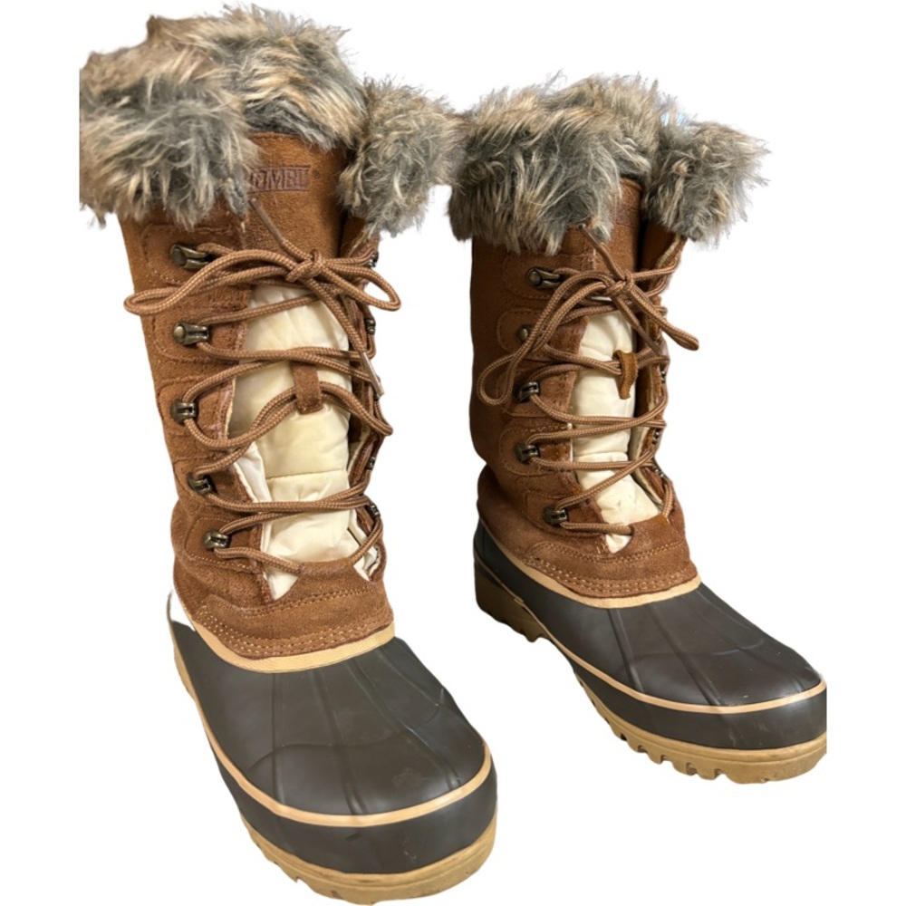Khombu Nordic 2 Suede & Faux Fur Waterproof Winter Boots Sz 6 M
